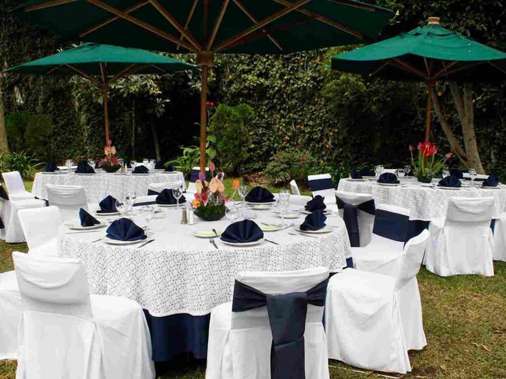 Outdoor banquet area