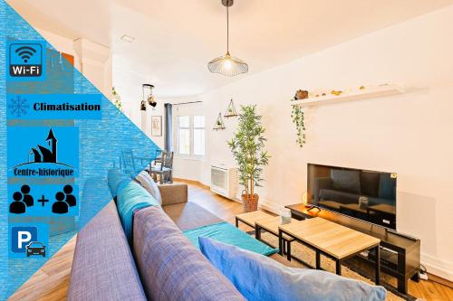 T2 Cathedrale & Torre Ventosa Central Clim Wifi Balcon Free Parking Sur Demande in Beziers, France