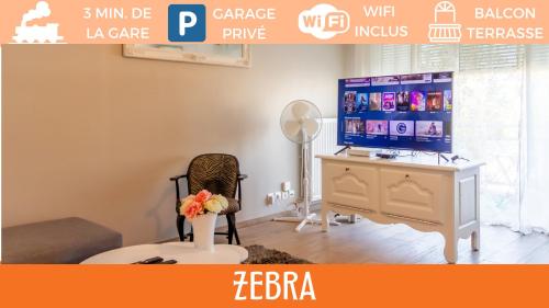 Zenbnb Zebra 2 Min. Gare Tramway 3pers Stationnement in Annemasse, France
