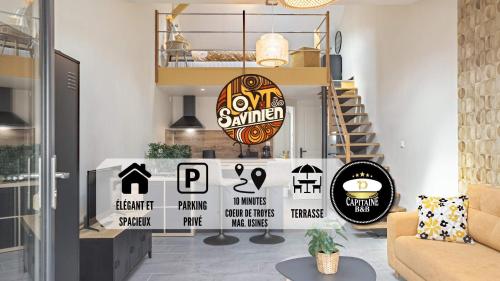 Le Loft Savinien Proche Troyes 3 Pers — hotel in Sainte-Savine