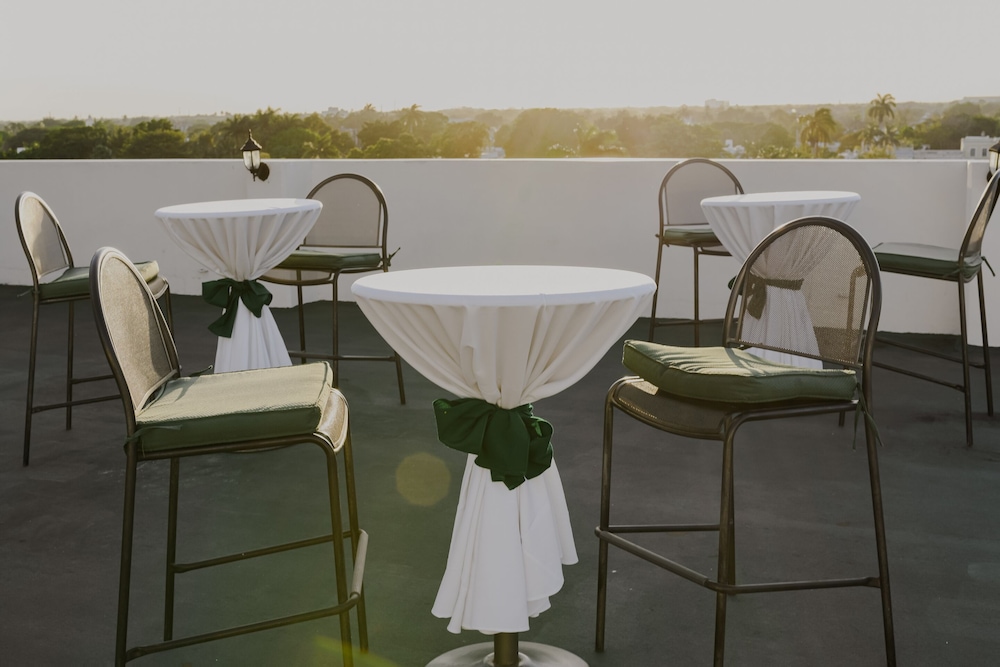 Outdoor banquet area