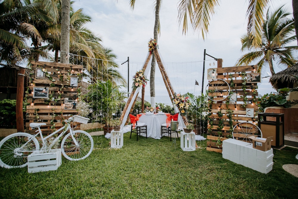 Outdoor wedding area