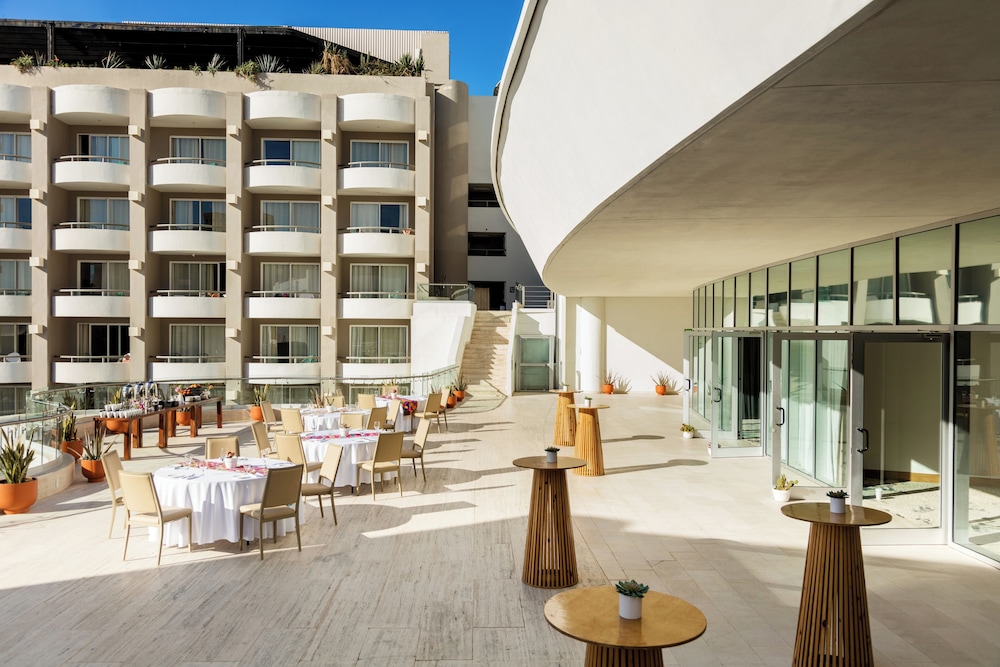 Outdoor banquet area