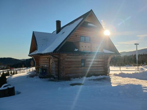 Domek w górach z balią jacuzzi Asina Chata Zawoja in Zawoja, Poland