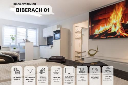Relaxapartment 1 Massagesessel Smarttv Kuche in Biberach An Der Riss, Germany