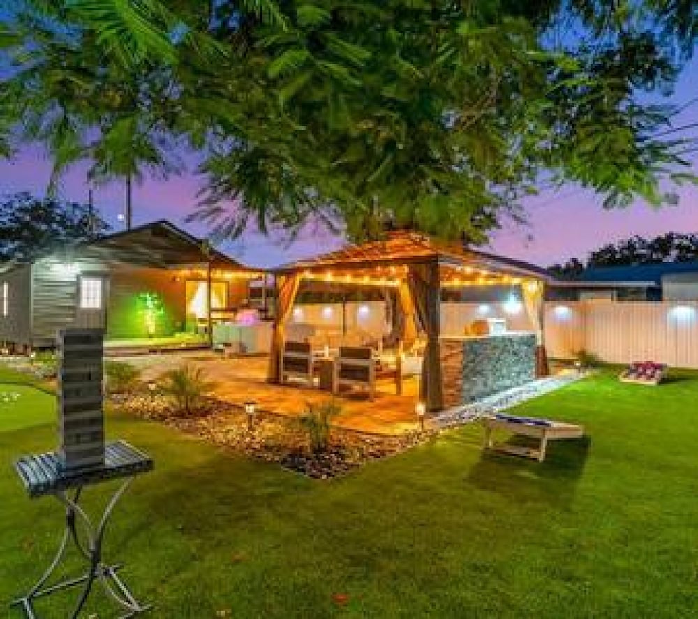 Family Fun Backyard Oasis Hot Tub Games BBQ in St. Petersburg, United States