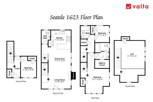 Exquisite Central Townhome with Spacious Loft and Gourmet Kitchen in Seattle, United States