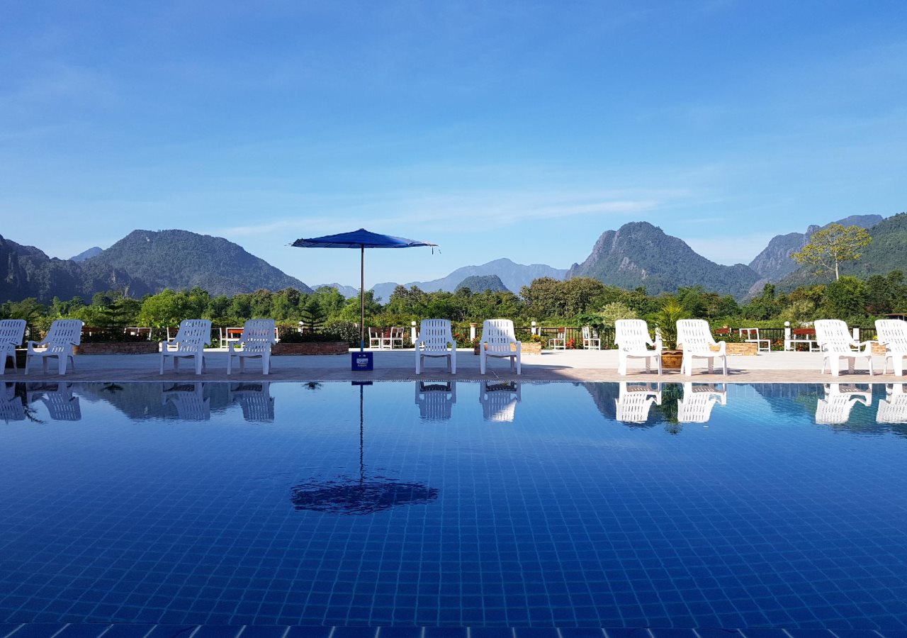 Simon Riverside Hotel in Vangviang, Laos