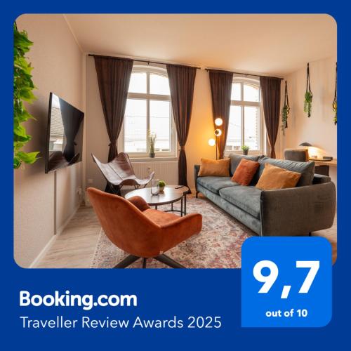 maremar Style Apartment im Zentrum Luxus Boxspringbett Küche Arbeitsplatz Highspeed WLAN — 4-Star Luxury Hotel in Gera, Germany