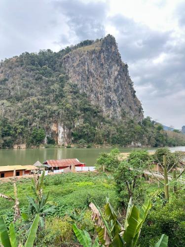 My village river side in Unknown City, Laos
