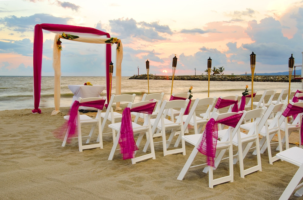 Outdoor wedding area