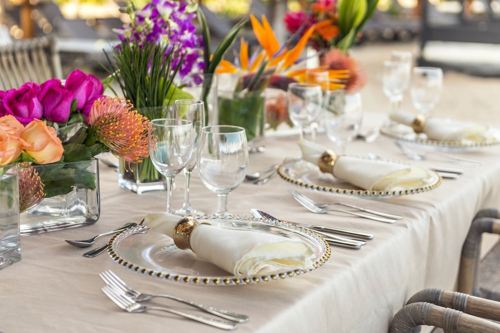 Outdoor wedding area