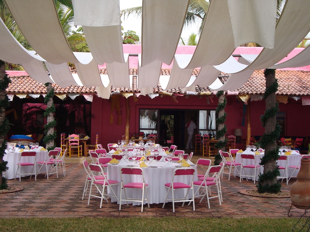 Outdoor banquet area