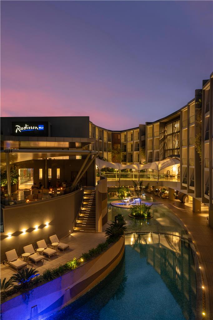 Exterior Pool side night