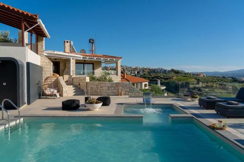 Indigo Villa with Private Pool Gym Sauna Bbq by Hospi — 4-Star Luxury Hotel in Irakleion, Greece
