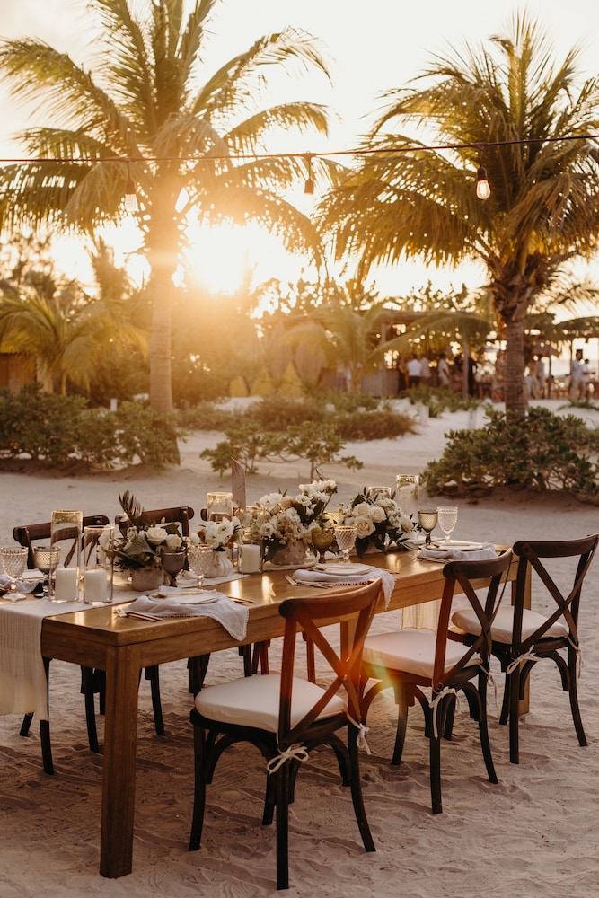 Outdoor wedding area