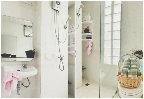 Single Beds Private Bath & Balcony Shared Kitchen with Local Family by Pillows & Purrs