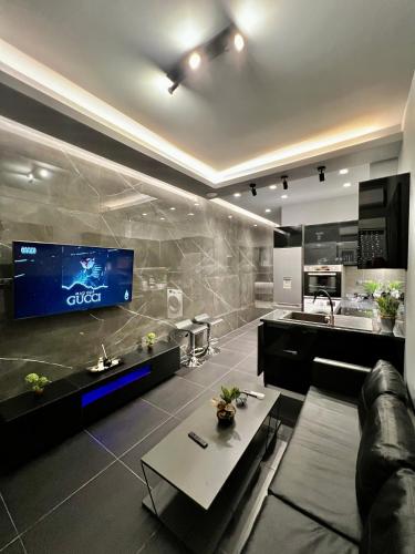 Luxury Black and White Interior Apartments & Rooftop Terrace — 4-Star Luxury Hotel in Kalamata, Greece