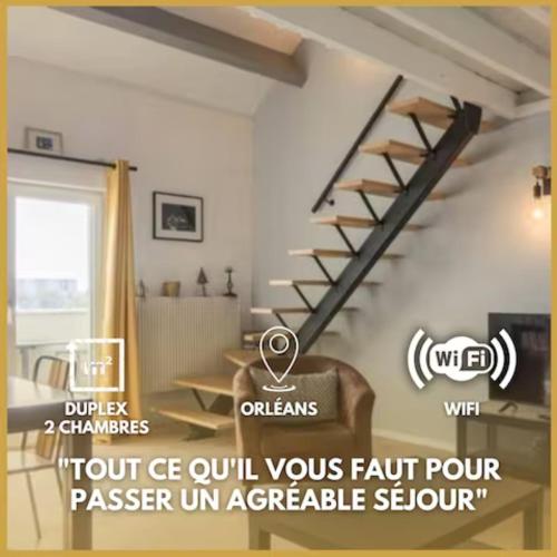 Le Duplex EnsoleillAc du Parc Parking Balcon in Orleans, France