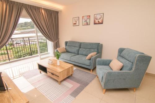 Gorgeous Sunset & Tea Plantation View Premium Hotel Bed in Unknown City, Malaysia