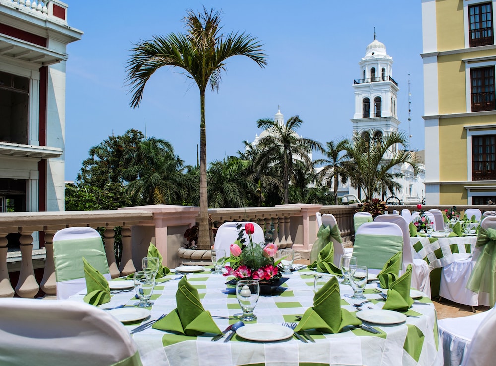 Outdoor banquet area