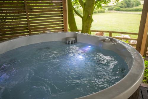 Burtree Country House Tipi's Treehouse & Lodge & house rooms with hot tubs in a private garden