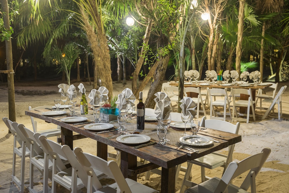Outdoor banquet area