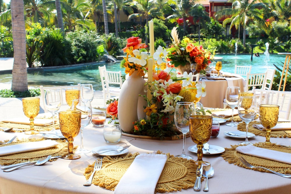 Outdoor wedding area