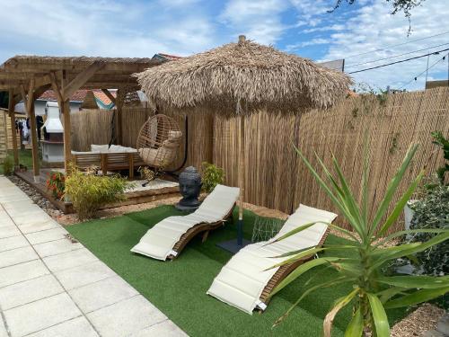 Maisonnette climatisée avec piscine et plage à 6mn in Labenne, France