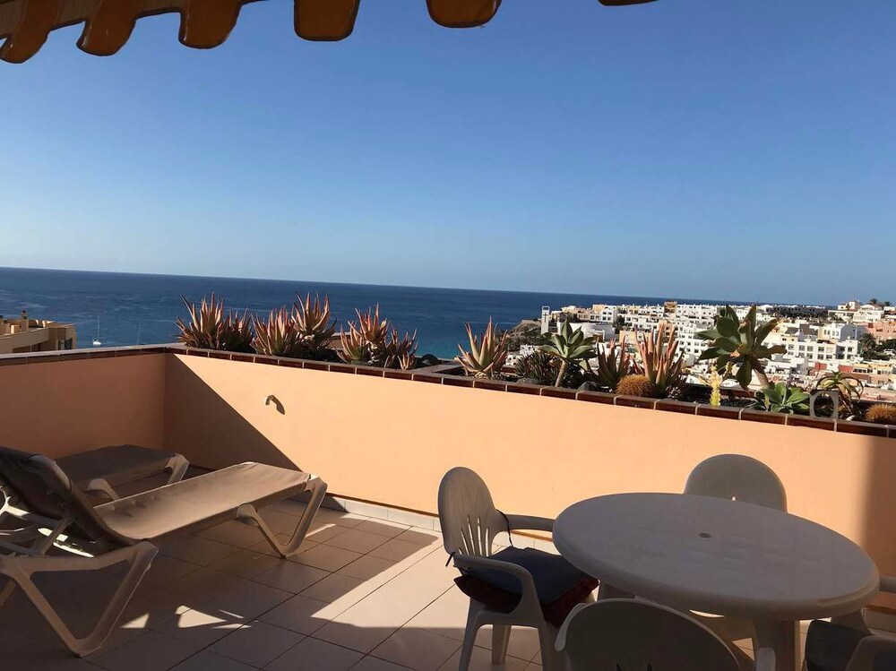 Atico over the sunrise in Pajara, Spain