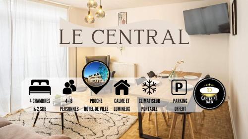 Le Central Vue Hotel de Ville 4 Chambres in Troyes, France