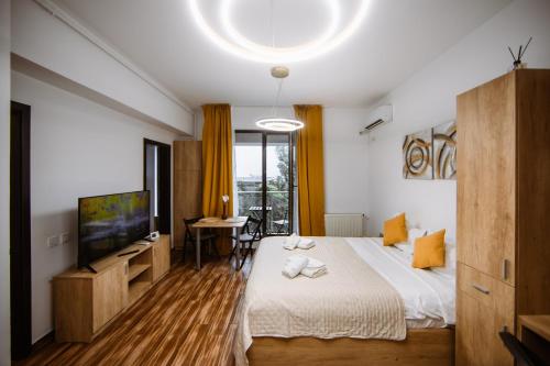 Zen Studio 1 with balcony — 4-Star Luxury Hotel in Bucharest, Romania