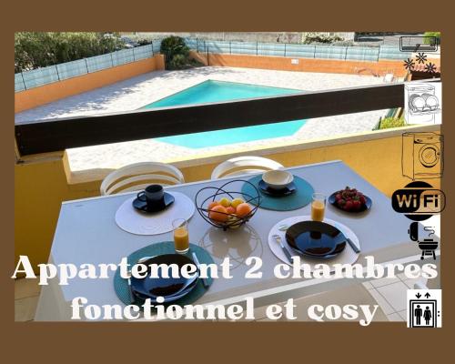 Cap Au Cap T3 Avec Clim Wifi Vue Piscine Proximite Plage Richelieu in Cap Dagde, France