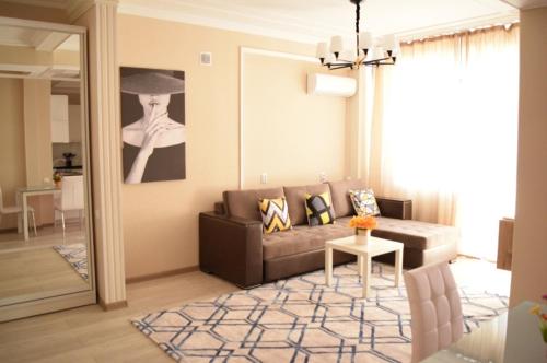 White apartment with panoramic view in the center — 4-Star Luxury Hotel in Bishkek, Kyrgyzstan