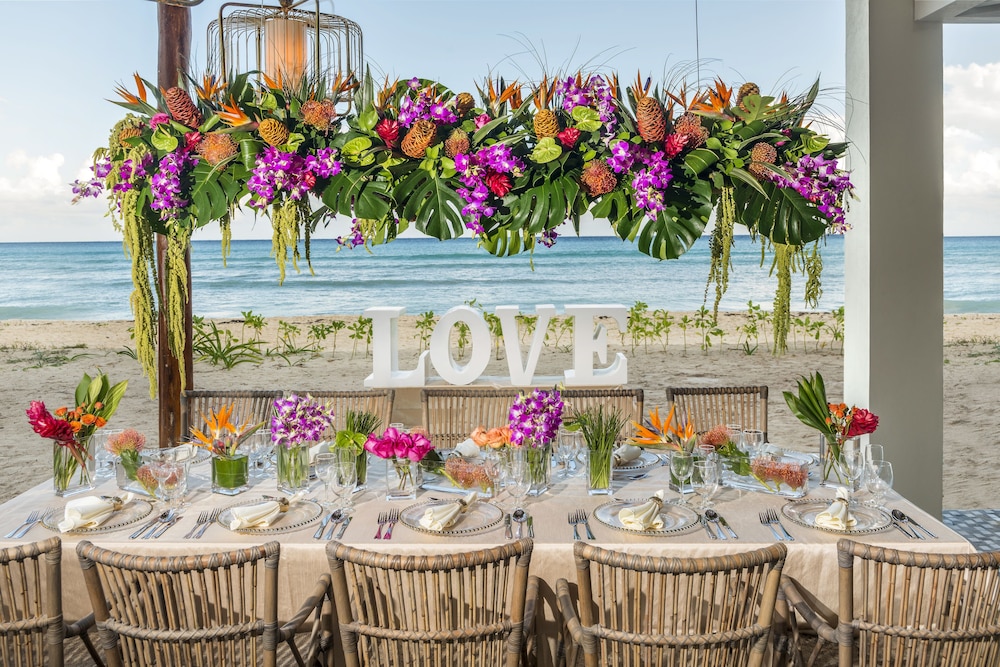 Outdoor wedding area