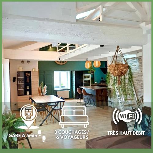 Le Nid Tropical Proche Gare in Villefranche-Sur-Saone, France