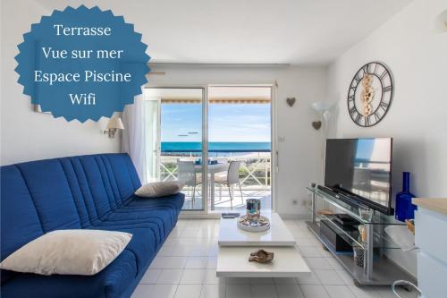 L’evasion Bleue Wifi Bord de Mer Piscine in Cap Dagde, France