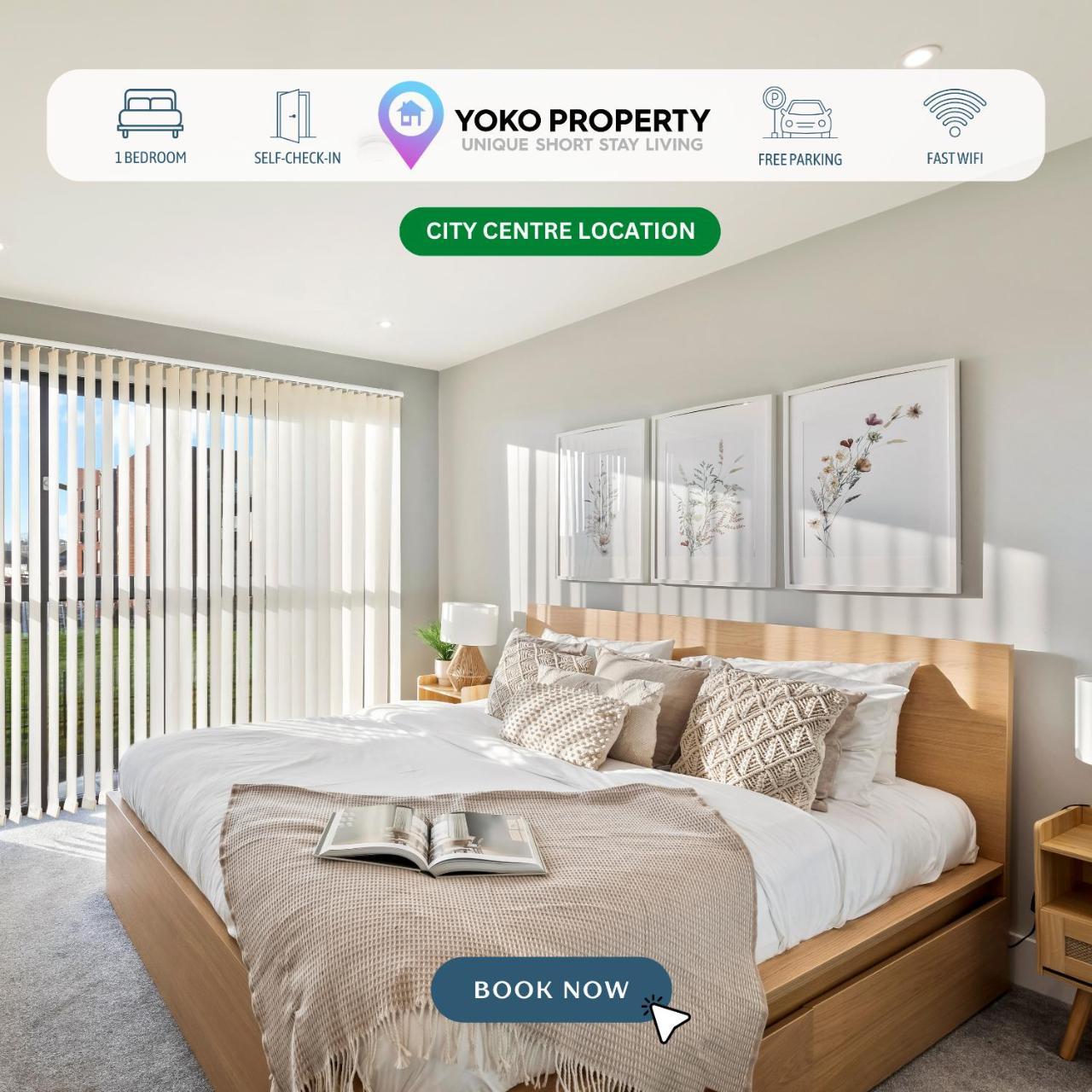 Beautiful Apartment in City Centre with Free Parking Self Check In Fast Wifi Smart TV And Rooftop Terrace by Yoko Property — 4-Star Luxury Hotel in Leicester, United Kingdom