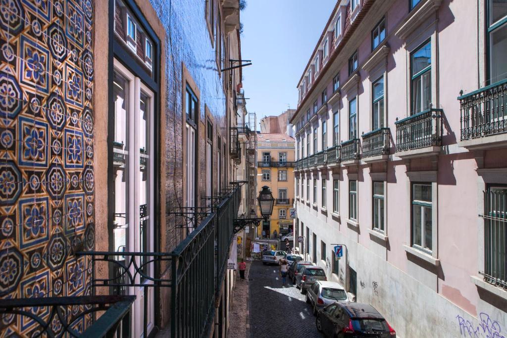 Charming Flat with Balconies Central Chiado District 2 Bedrooms & AC 19th Century Building — 4-Star Luxury Hotel in Lisbon, Portugal