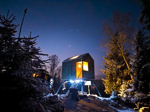 Posed v lese in Jablonec Nad Nisou, Czech Republic