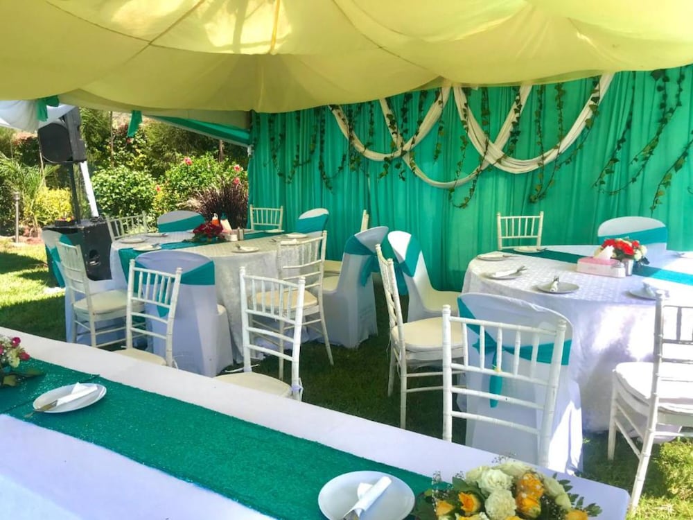 Outdoor wedding area