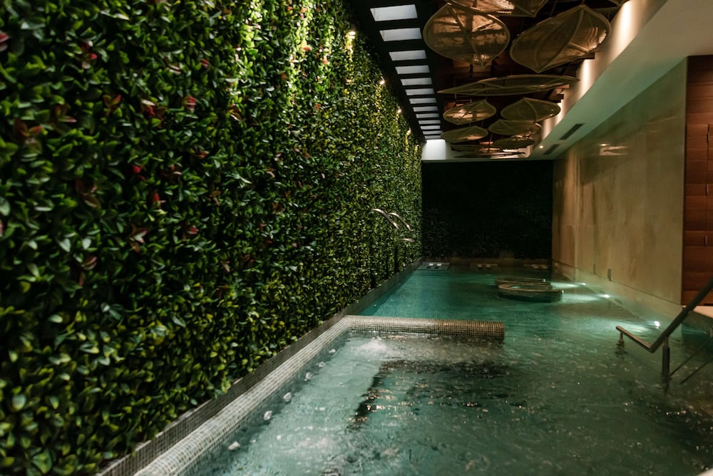 Indoor spa tub