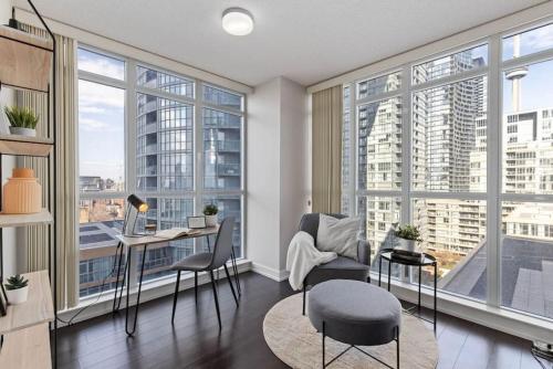 Work From home with Parking WIFI and CN Tower View in Toronto, Canada