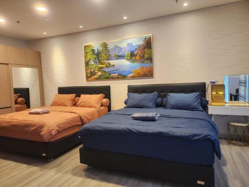 Spacious 2 King Bed Family Room 56 Sqm PODOMORO APARTMENT Tower Liberty 21st Floor with Mall Direct Access in Medan, Indonesia