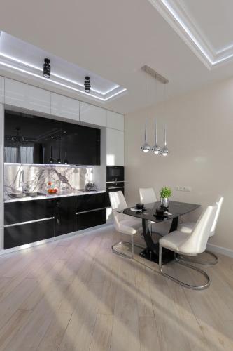 Black&White Apartment in Smart Plaza — 4-Star Luxury Hotel in Kyiv, Ukraine