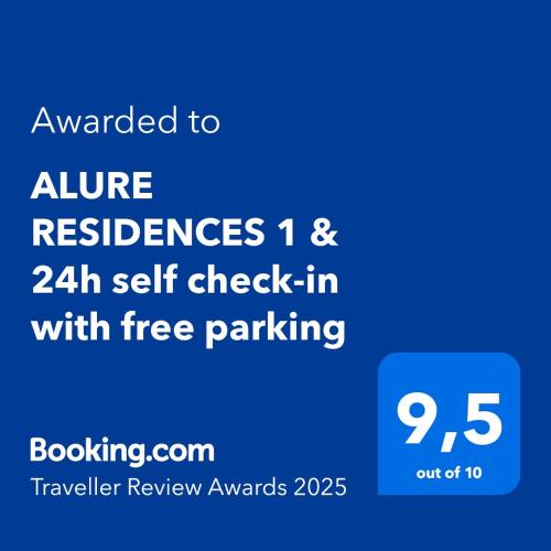 ALURE RESIDENCES 1 & 24h self check in free parking in front of the apartment building new building terrace cafe with breakfast in the apartment building next to the aqua park — 4-Star Luxury Hotel in Banska Bystrica, Slovakia