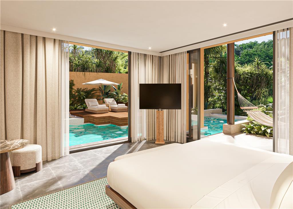 BTMXMY WELLBEING POOL VILLA ROOM VIEW RENDER