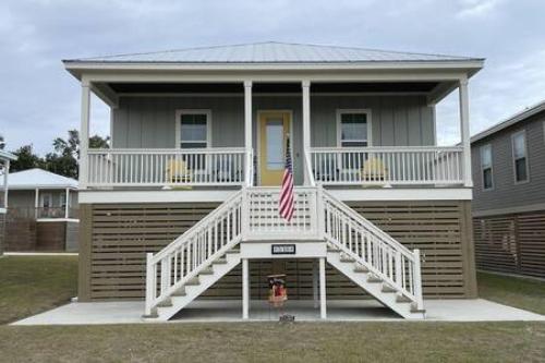Beautiful sunset beach view in Gulfport, United States