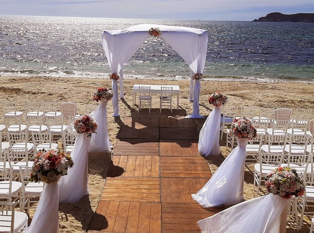 Outdoor wedding area