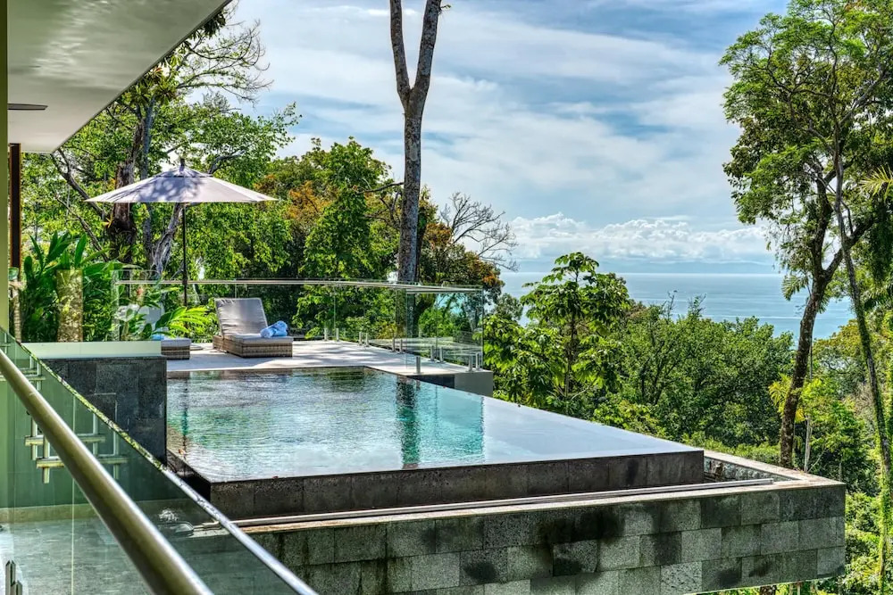 Short Walk to Restaurants Cafe Bar Saltwater Pool in Puntarenas, Costa Rica